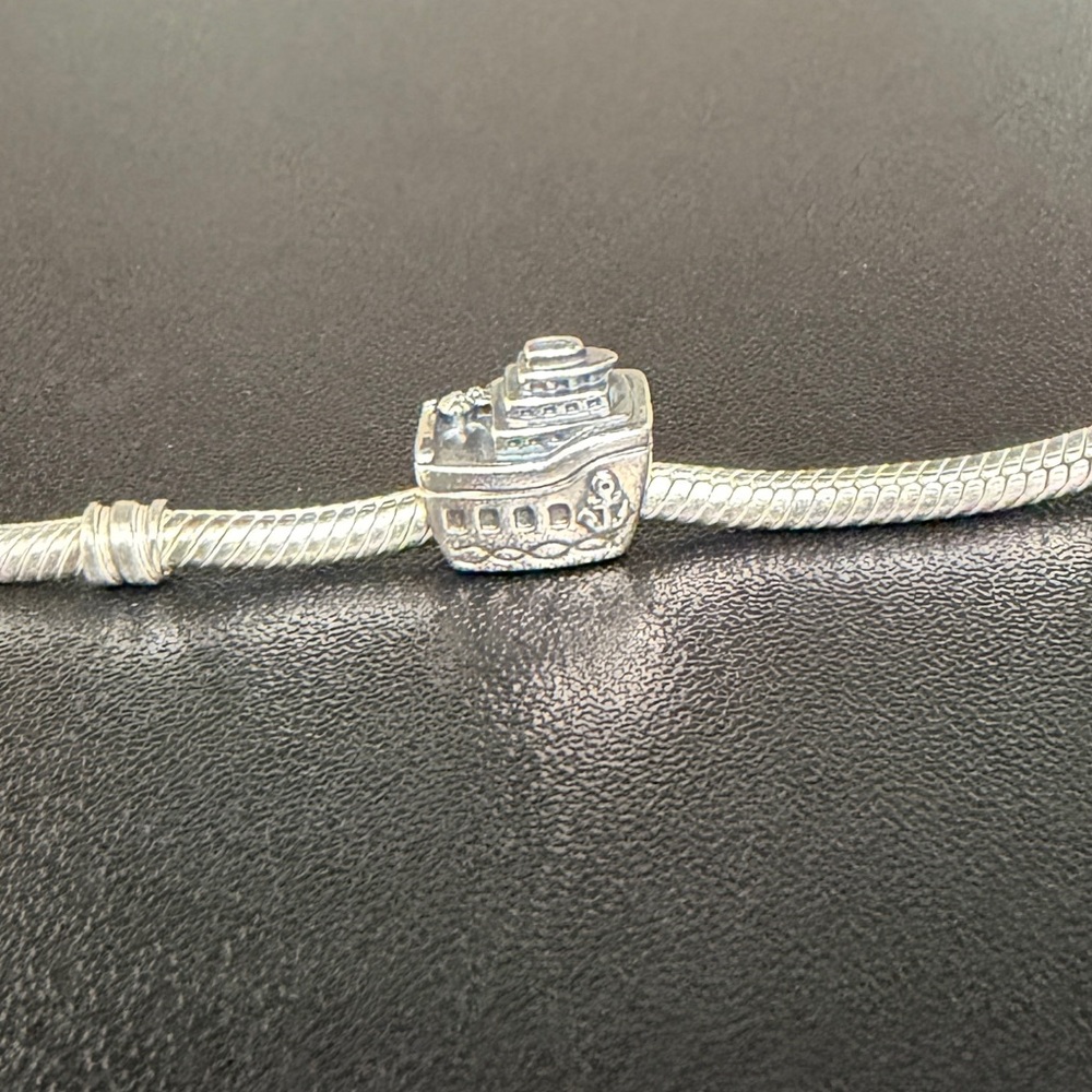 Pandora Silver All Aboard Cruise Ship Charm